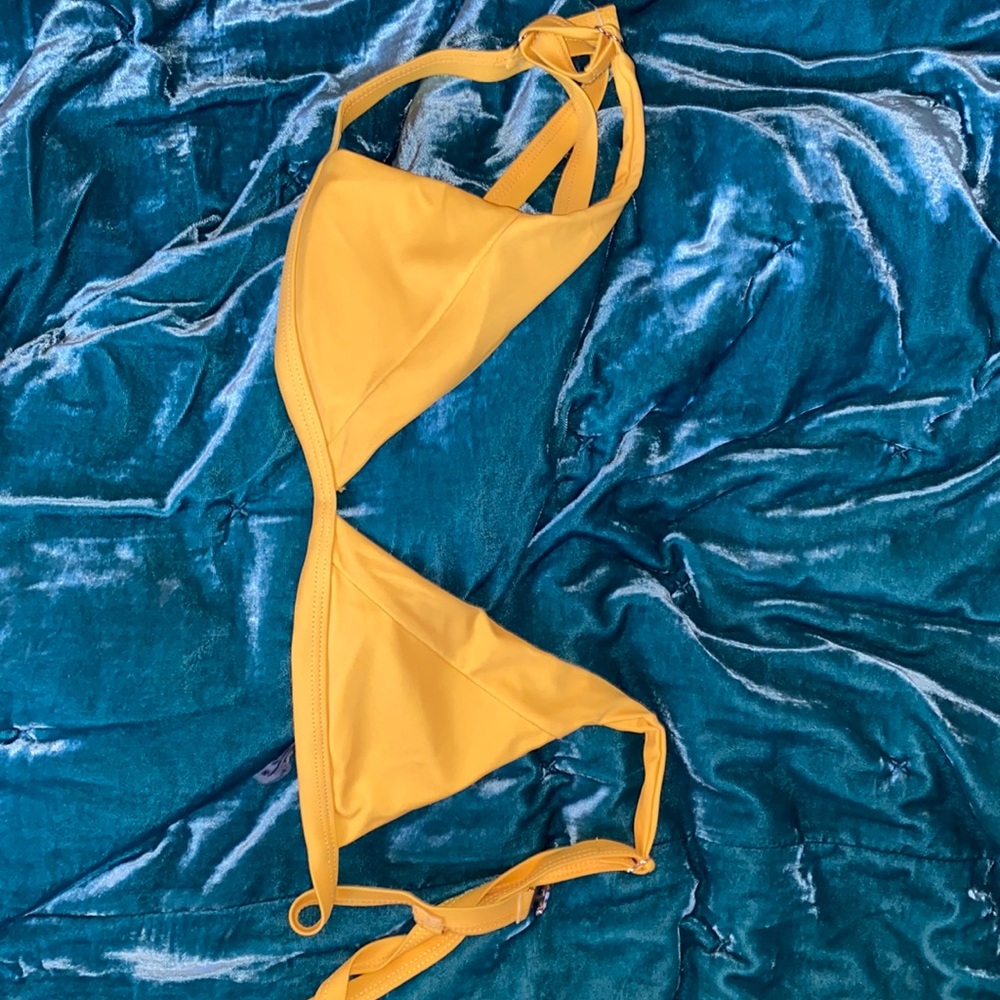 yellow bathing suit top